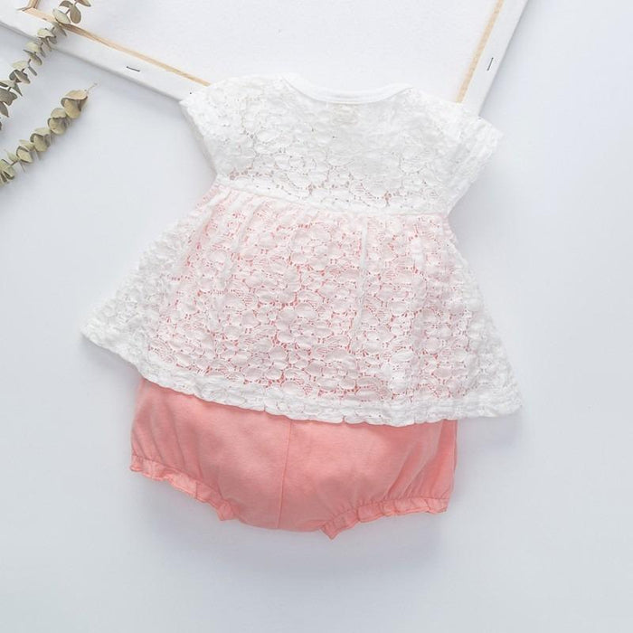 Lace Breathable Bodysuit for Baby Girl