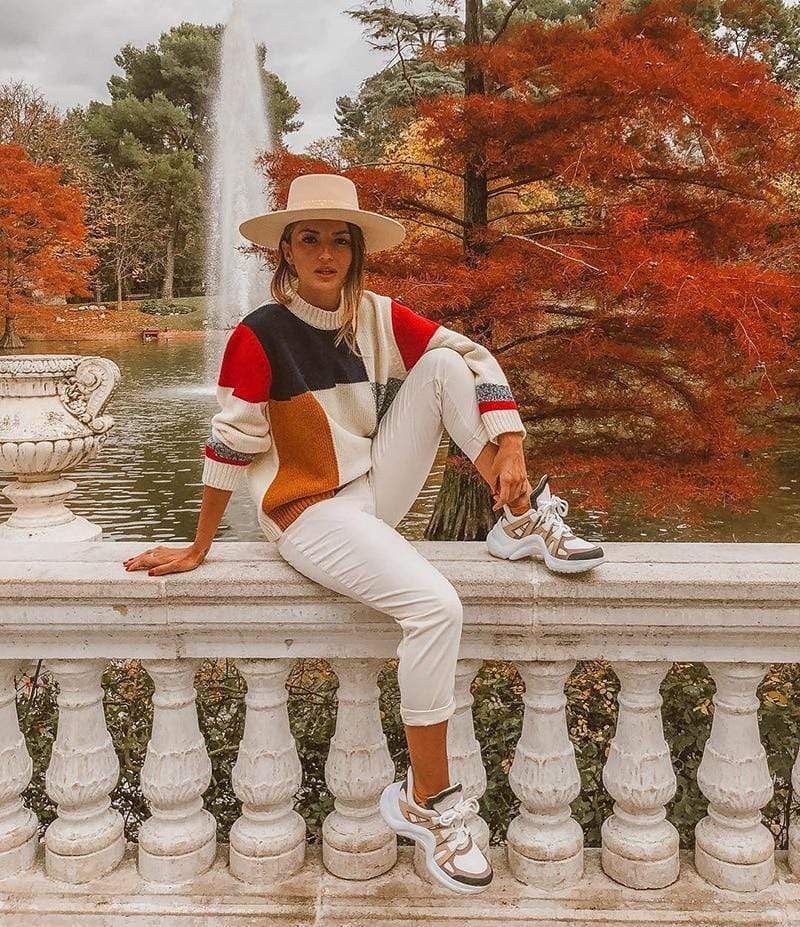 Block Patchwork Sweater