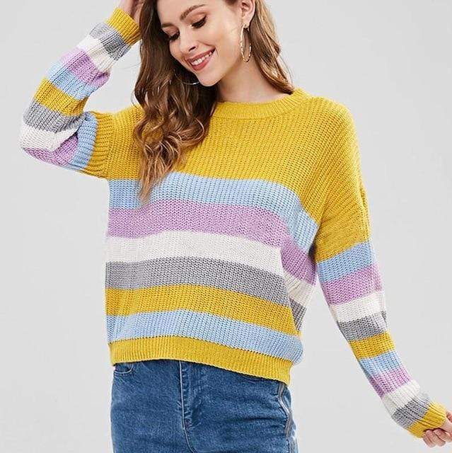 Rainbow Striped Sweater
