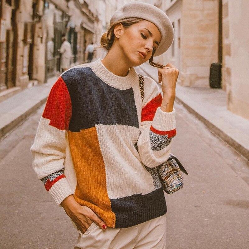 Block Patchwork Sweater