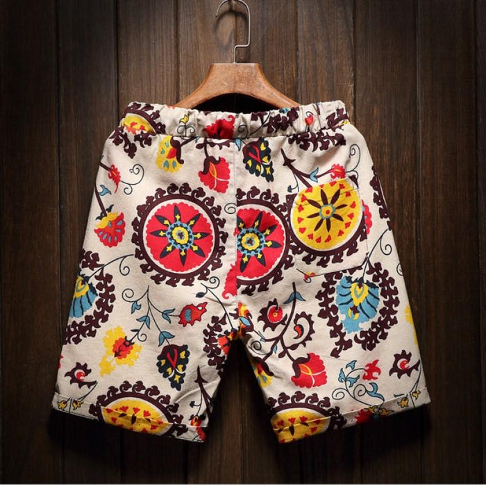 Pantalones cortos holgados florales de verano