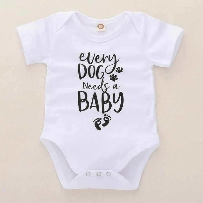 Every Dog Needs A Baby Print Romper