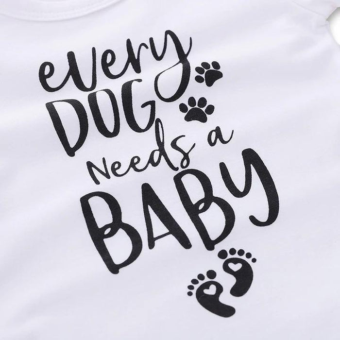 Every Dog Needs A Baby Print Romper