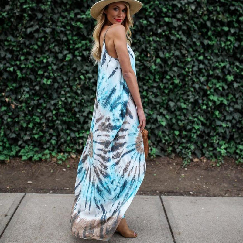 Long Loose Tye Dyed Maxi Dress