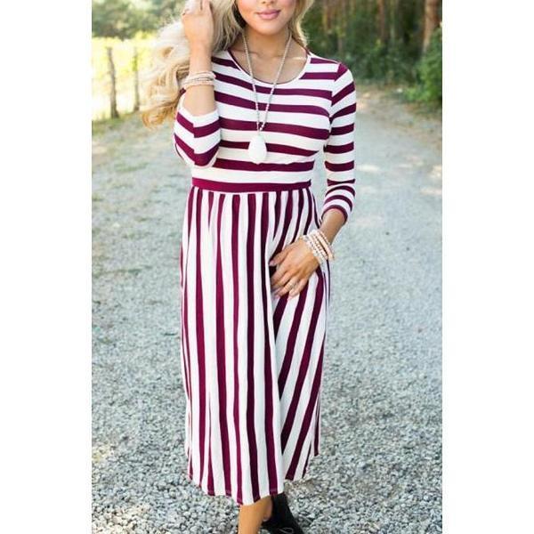 Matching Mother Daughter Striped Dress