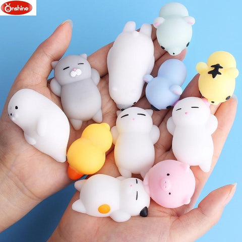 10 Pack Anti-Stress Mochi Animals Squishies Kawaii