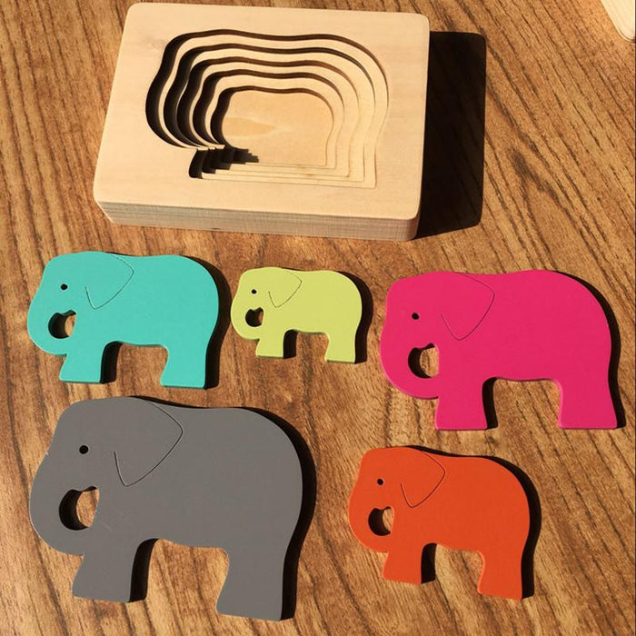 Wooden Animal 3D Jigsaw Puzzle