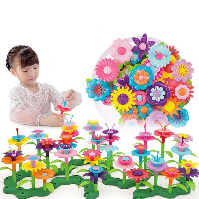 Juego de juguetes para construir flores de 46 piezas
