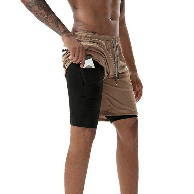 2-in-1 Secure Pocket Fitness Shorts
