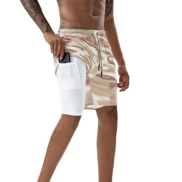 2-in-1 Secure Pocket Fitness Shorts