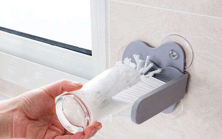 Double Brush Suction Cup Cleaner