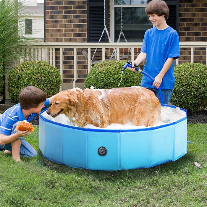 Piscina plegable para baño de mascotas