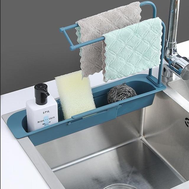Kitchen Sink Caddy 2020 , Telescopic adjustable sink storage rack