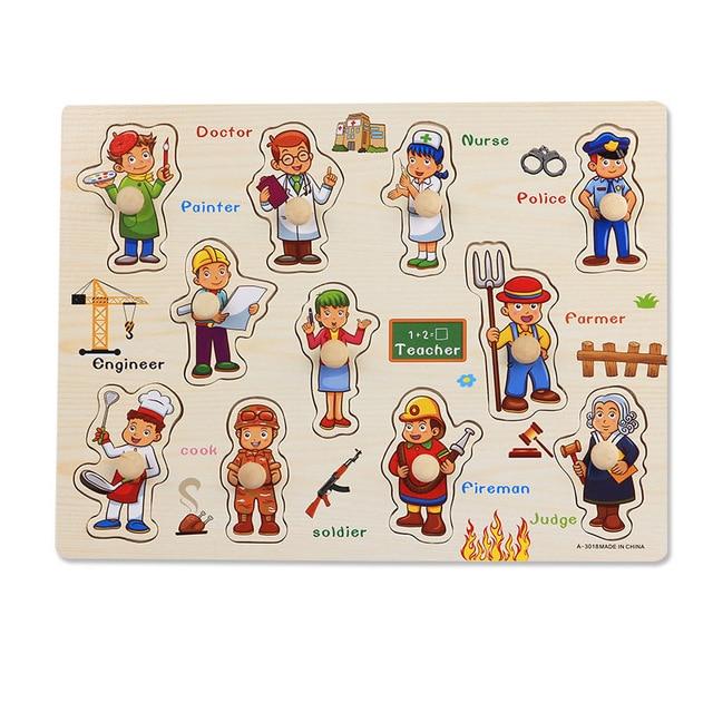 Wooden Hand Grab Board Set Educational Toys & Puzzles