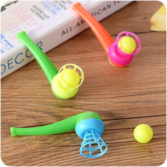 10 piezas de juguete clásico de tubo de plástico y bola flotante