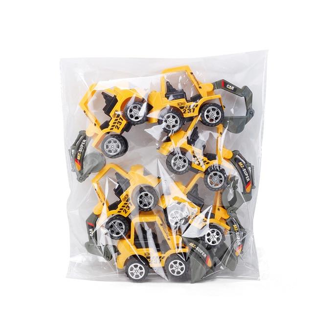 6 Pack Playset -  Friction Powered Push and Go Toy Cars