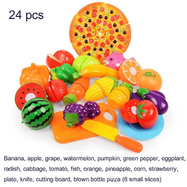 Juguete Cortar Frutas Verduras Cocina Juego de Rol 