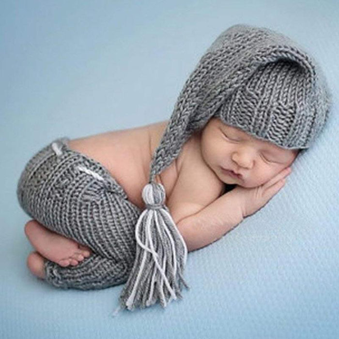 Accesorios de fotografía para recién nacidos, trajes de punto para bebé niño