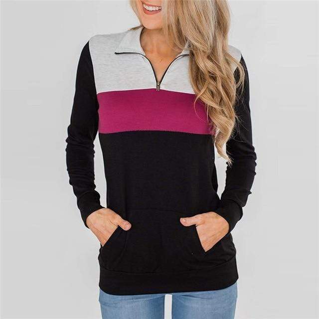 Long Sleeve Patchwork Pullover