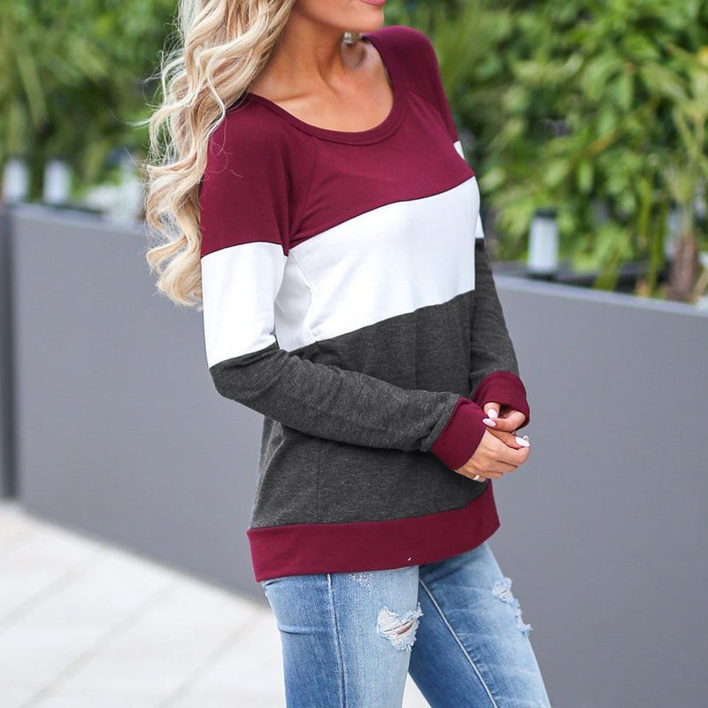 Long Sleeve Striped Pullover