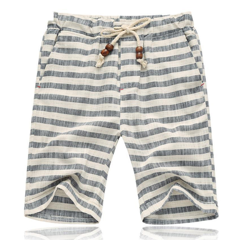 Stripes Linen Blend Shorts