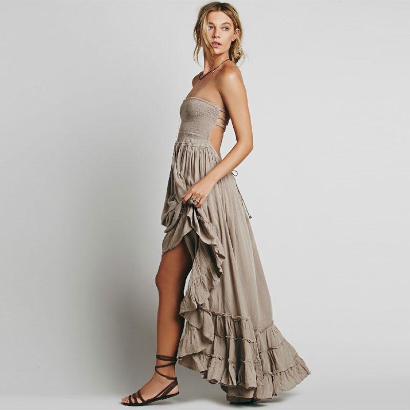 Backless Loose Halter Dress